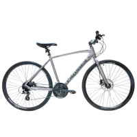 Велосипед Crosser HYBRID 700C 20" 24" Алюминий/ Серый Черный