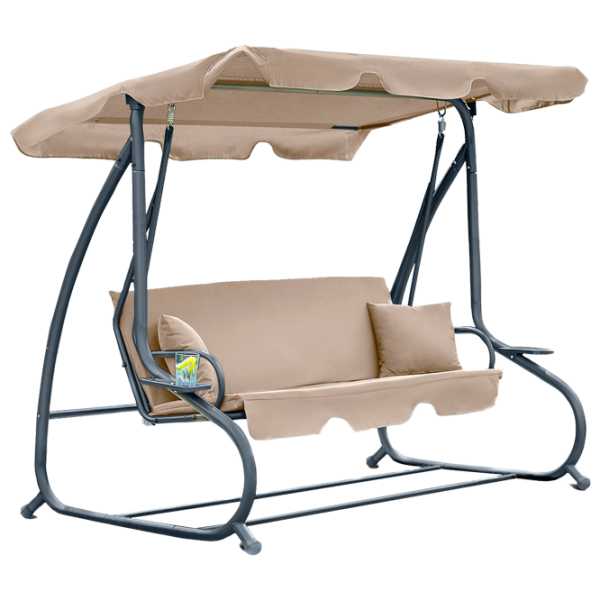 Садовые качели FunFit Relax Plus (1602) Бежевый/ 200 кг photo 1