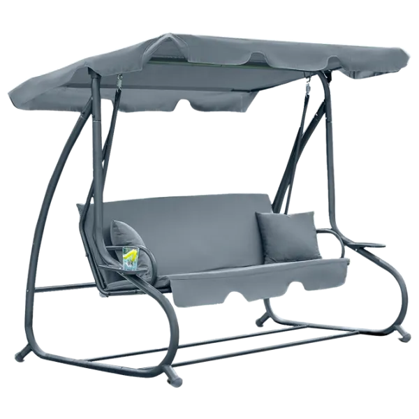 Leagăn de grădină FunFit Relax Plus (1604) Gray/ 200 kg photo 1