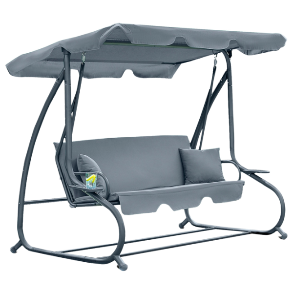 Leagăn de grădină FunFit Relax Plus (1604) Gray/ 200 kg photo 1