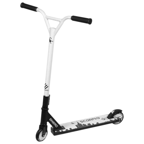 Trotinetă pentru copii cu două roți Enero Scorpio (1001683-002) 100 kg/ White photo 1