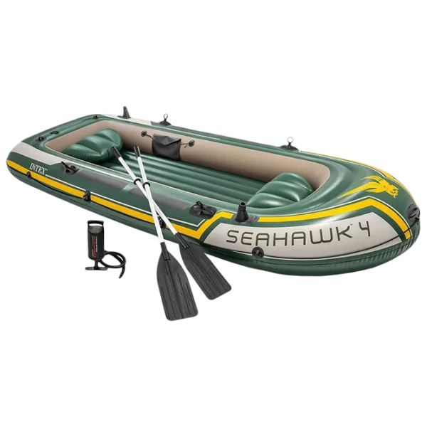 Надувная лодка Intex Seahawk 4 (68351) Зелёный Желтый photo 1