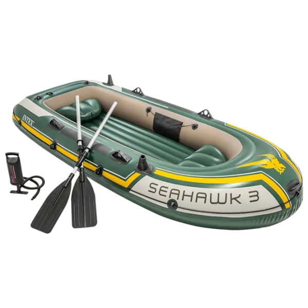 Надувная лодка Intex Seahawk 3 (68380) Зелёный Желтый photo 1