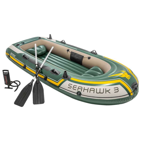 Надувная лодка Intex Seahawk 3 (68380) Зелёный Желтый photo 1