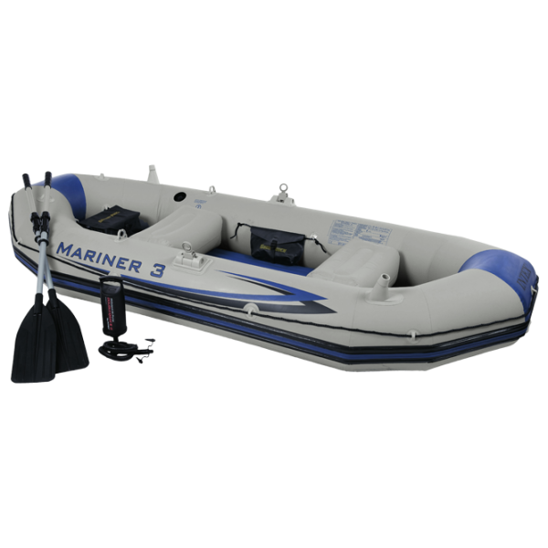 Надувная лодка Intex Mariner 3 (68373) Серый Синий photo 1 Надувная лодка Intex Mariner 3 (68373) Серый Синий photo 1