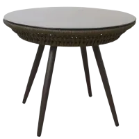 Садовый стол DecoPrim Fiesta B125 Круглый/ Черный Серый