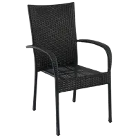 Садовый стул Villager Avola Металл/ Пластик/ Черный Черный