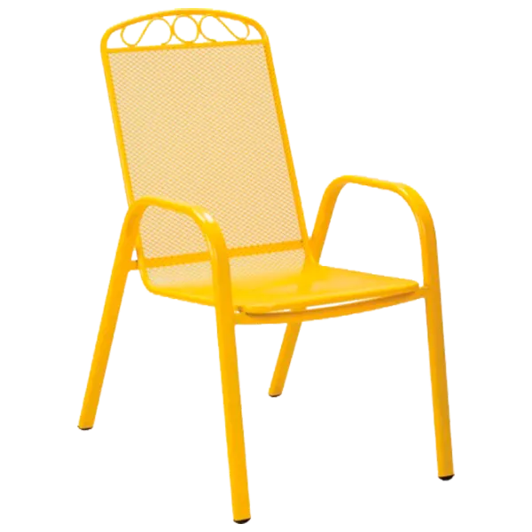 Scaun de grădină Villager MELFI Metal/ Metal/ Yellow photo 1