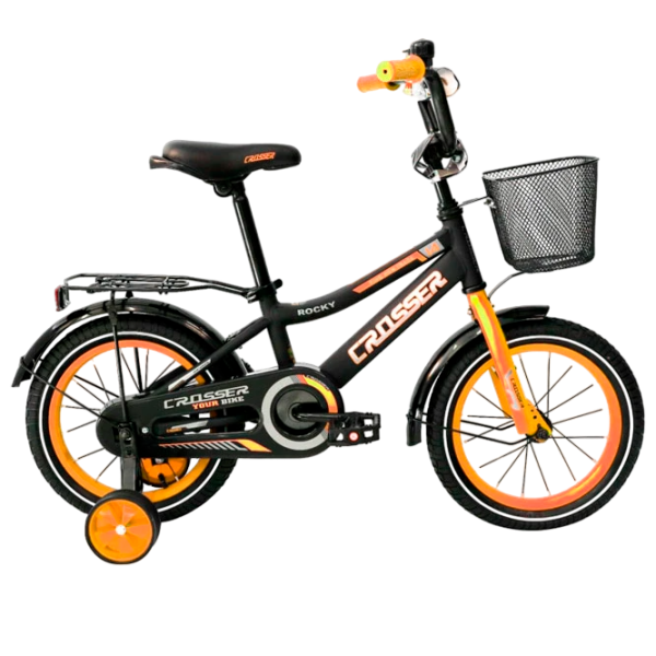 Велосипед Crosser C13 14" Сталь/ Оранжевый Черный photo 1 Велосипед Crosser C13 14" Сталь/ Оранжевый Черный photo 1
