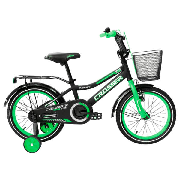 Bicicletă Crosser C13 16" Oțel/ Green Black photo 1