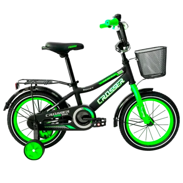 Велосипед Crosser C13 14" Сталь/ Зелёный Черный photo 1 Велосипед Crosser C13 14" Сталь/ Зелёный Черный photo 1