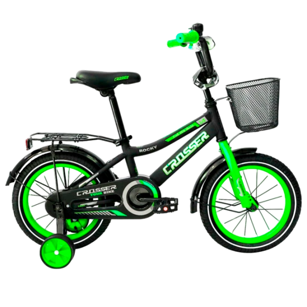 Велосипед Crosser C13 14" Сталь/ Зелёный Черный photo 1 Велосипед Crosser C13 14" Сталь/ Зелёный Черный photo 1
