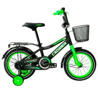 Велосипед Crosser C13 14" Сталь/ Зелёный Черный