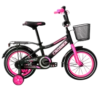 Велосипед Crosser C13 14" Сталь/ Розовый Черный