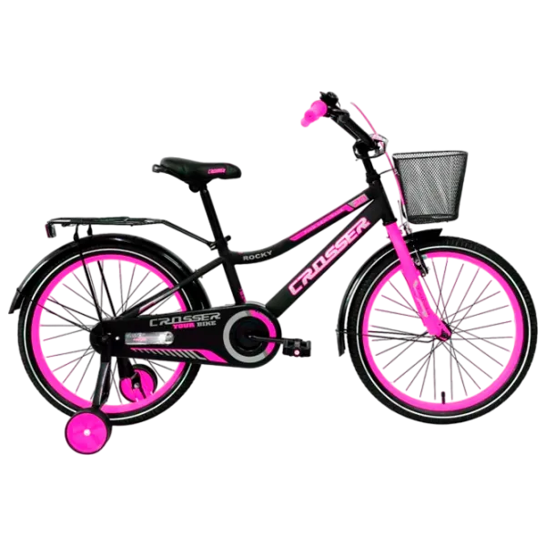Велосипед Crosser C13 20" Сталь/ Розовый Черный photo 1