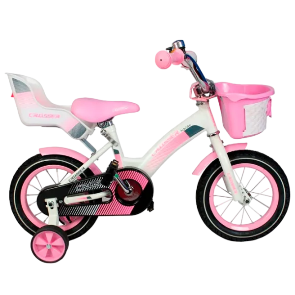 Bicicletă Crosser C3 12" Oțel/ Pink White photo 1 Bicicletă Crosser C3 12" Oțel/ Pink White photo 1