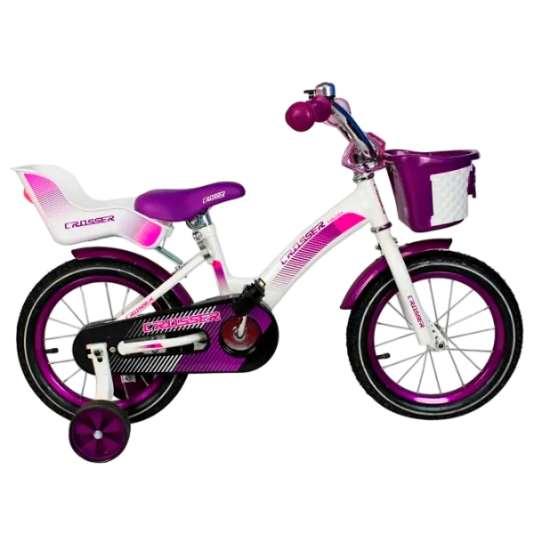 Bicicletă Crosser C3 14" Oțel/ Violet White photo 1 Bicicletă Crosser C3 14" Oțel/ Violet White photo 1