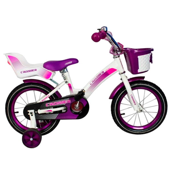 Bicicletă Crosser C3 14" Oțel/ Violet White photo 1 Bicicletă Crosser C3 14" Oțel/ Violet White photo 1