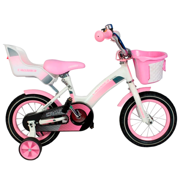 Велосипед Crosser C3 14" Сталь/ Розовый Белый photo 1 Велосипед Crosser C3 14" Сталь/ Розовый Белый photo 1