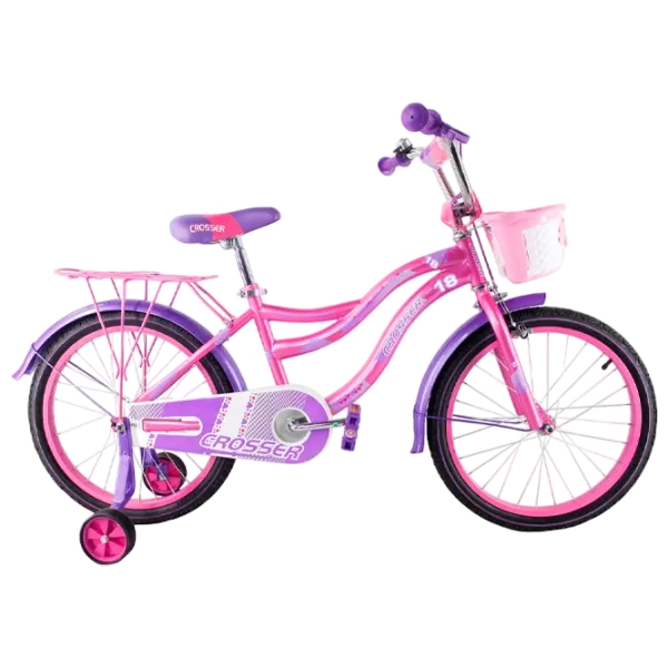 Велосипед Crosser Kiddy 18" Сталь/ Розовый Белый photo 1