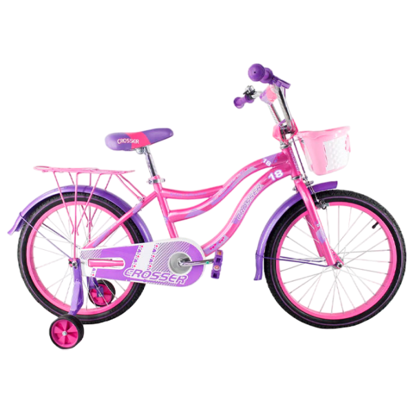 Велосипед Crosser Kiddy 18" Сталь/ Розовый Белый photo 1