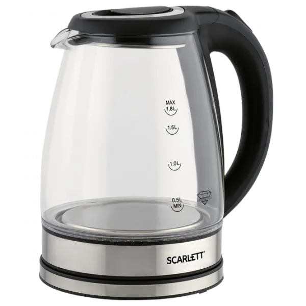 Ceainic electric Scarlett SC-EK27G88 1.7l / Ascuns / Black photo 1