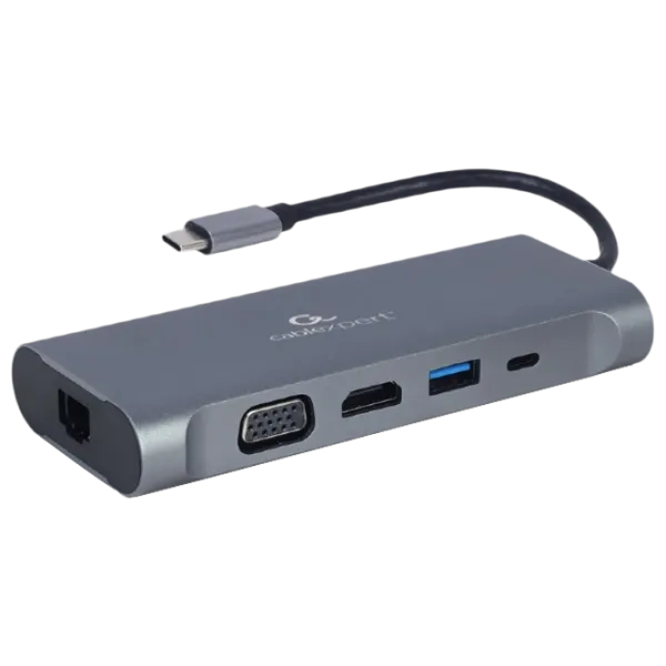 Адаптер Cablexpert A-CM-COMBO7-01 USB Type-C/ Серый photo 1