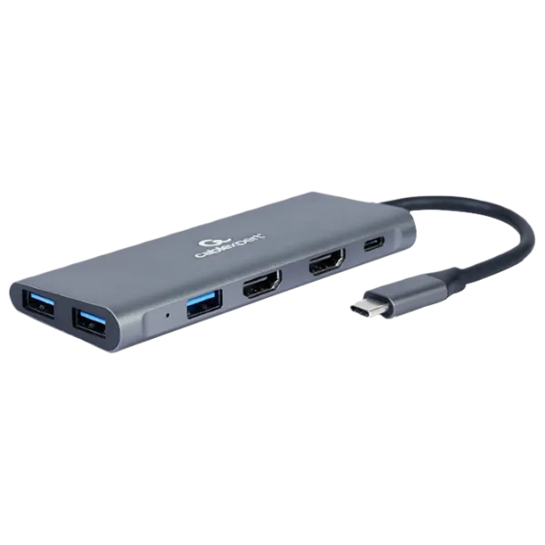 Адаптер Cablexpert A-CM-COMBO3-01 USB Type-C/ Серый photo 1