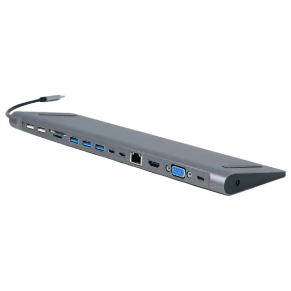 Adapter Cablexpert A-CM-COMBO9-01 USB Type-C/ Gray photo 1
