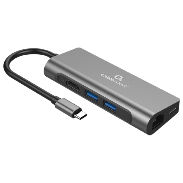 Адаптер Cablexpert A-CM-COMBO5-01 USB Type-C/ Серый photo 1