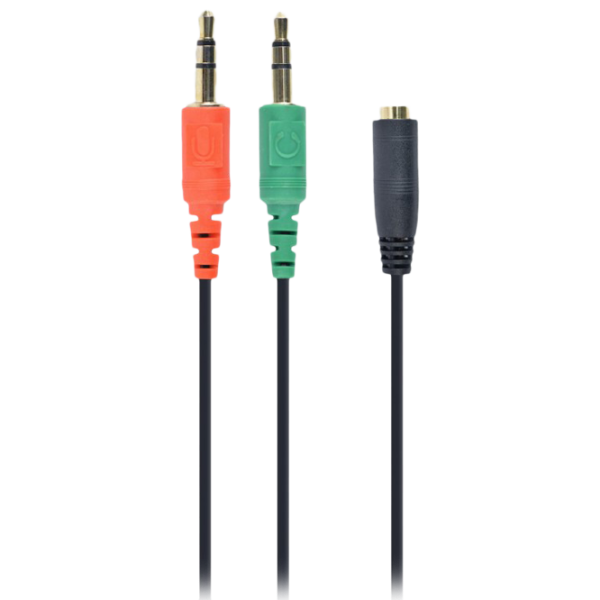 Cablu audio Cablexpert 3.5 mm + 3.5 mm 0.2 m/ Black photo 1