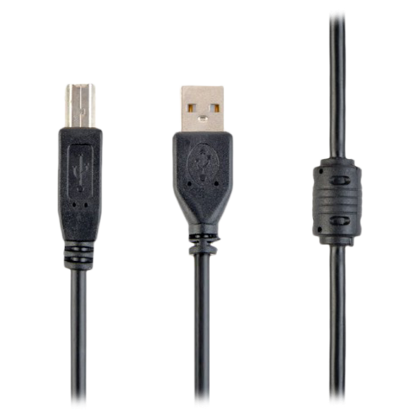 Cablu de date Cablexpert USB Type-A + USB Type-B 1.5 m/ Black photo 1