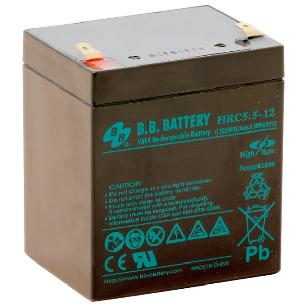 Acumulator pentru UPS B.B. HRC 12 V 5.5 Ah Black photo 1