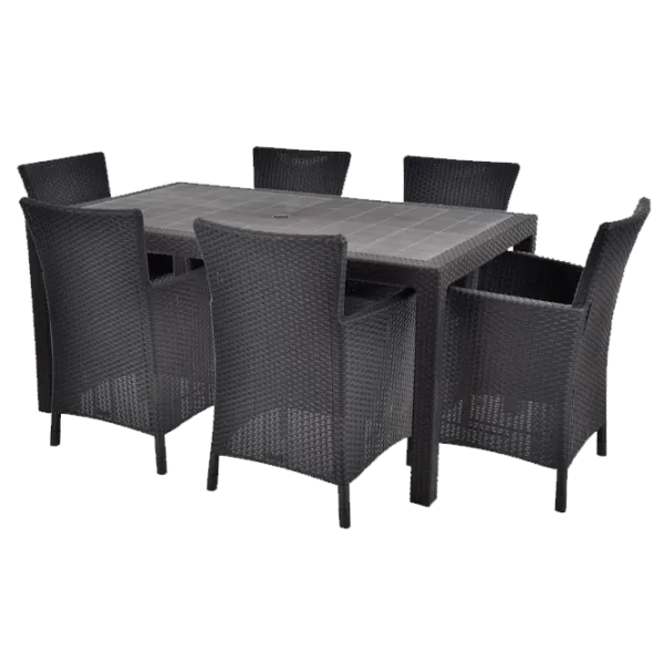 Set mobilă terasă Hecht Melody Set 6 Plastic/ Gray photo 1
