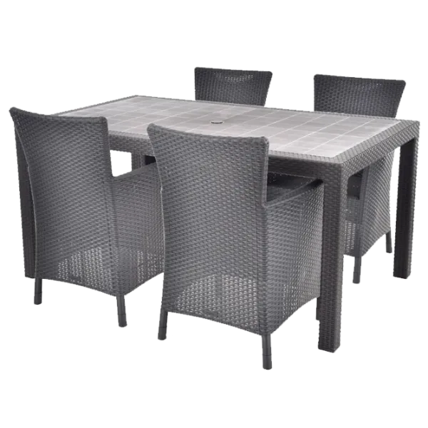 Set mobilă terasă Hecht Melody Set 4 Plastic/ Gray photo 1 Set mobilă terasă Hecht Melody Set 4 Plastic/ Gray photo 1