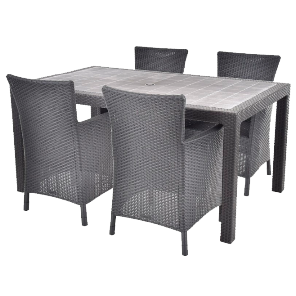 Set mobilă terasă Hecht Melody Set 4 Plastic/ Gray photo 1 Set mobilă terasă Hecht Melody Set 4 Plastic/ Gray photo 1