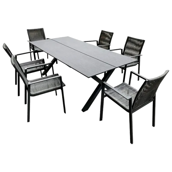 Set mobilă terasă Hecht Matheo Set Aluminiu/ Polipropilenă/ Polipropilenă/ Black photo 1