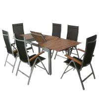 Set mobilă terasă Hecht Montana Aluminiu/ Lemn/ Textil/ Brown