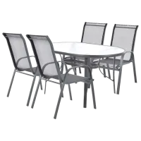 Набор мебели для террасы Hecht Ekonomy Set 4 Алюминий/ Стекло/ Текстиль/ Серый