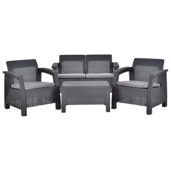 Set mobilă terasă Hecht Sierra Maxi Ratan artificial/ Gray photo 1