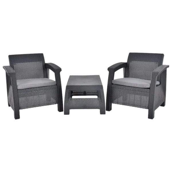 Set mobilă terasă Hecht Sierra Ratan artificial/ Gray photo 1