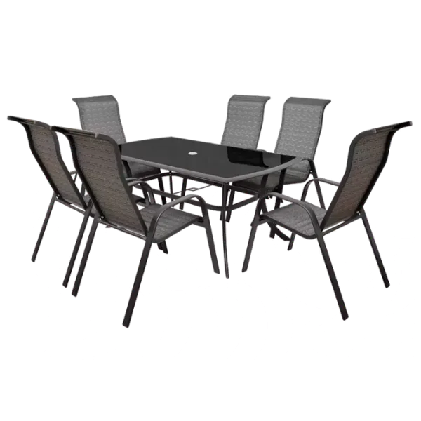 Set mobilă terasă Hecht Honey Set Maxi Aluminiu/ Sticlă/ Textil/ Black photo 1 Set mobilă terasă Hecht Honey Set Maxi Aluminiu/ Sticlă/ Textil/ Black photo 1
