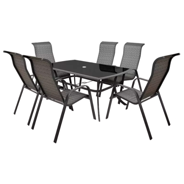 Set mobilă terasă Hecht Honey Set Maxi Aluminiu/ Sticlă/ Textil/ Black photo 1 Set mobilă terasă Hecht Honey Set Maxi Aluminiu/ Sticlă/ Textil/ Black photo 1