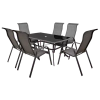 Набор мебели для террасы Hecht Honey Set Maxi Алюминий/ Стекло/ Текстиль/ Черный