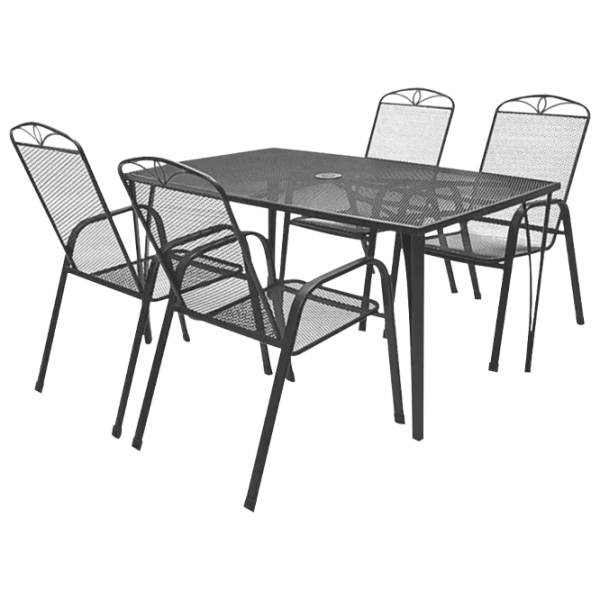 Set mobilă terasă Hecht Navassa Set 4 Metal/ Black photo 1