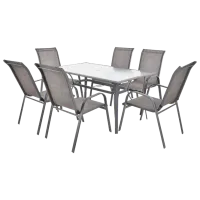 Набор мебели для террасы Hecht Sofia Set 6 6 Алюминий/ Стекло/ Текстиль/ Серый
