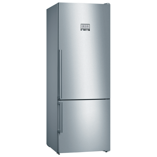 Frigider Bosch KGF56PIDP cu congelator jos 483 l / 193 cm / Inox photo 1