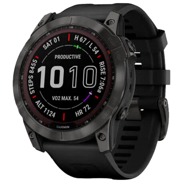 Умные часы Garmin Fenix 7X Sapphire Solar 1.3"/ 33 мм/ Черный - Чёрный/ 010-02541-23 photo 1