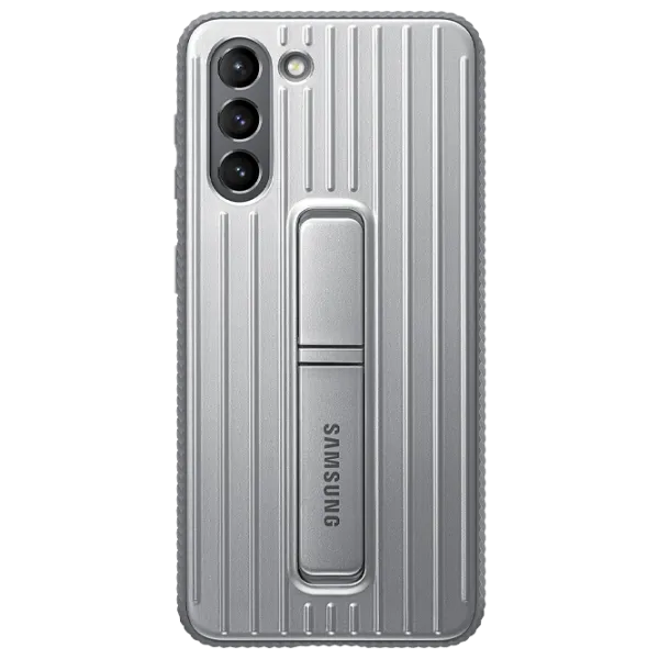 Husă pentru smartphone Samsung Galaxy S21 Samsung/ Standing Cover/ PP/ Silver photo 1 Husă pentru smartphone Samsung Galaxy S21 Samsung/ Standing Cover/ PP/ Silver photo 1