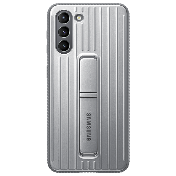Husă pentru smartphone Samsung Galaxy S21 Samsung/ Standing Cover/ PP/ Silver photo 1 Husă pentru smartphone Samsung Galaxy S21 Samsung/ Standing Cover/ PP/ Silver photo 1